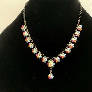 Multicolor flower necklace
